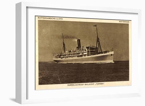 Dampfer Mailship Tjerimai, Rotterdamsche Lloyd-null-Framed Giclee Print