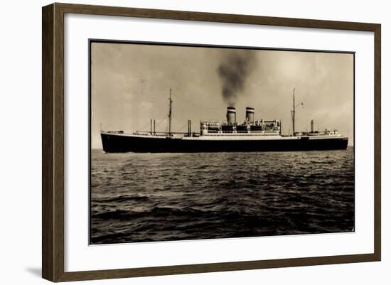 Dampfer New York Der Hapag Auf Dem Atlantik-null-Framed Giclee Print