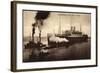 Dampfer New York Im Hafen, Hamburg Amerika Linie-null-Framed Giclee Print