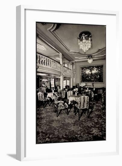 Dampfer New York V Innen,Saal, Hamburg Amerika Linie-null-Framed Giclee Print