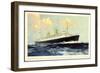 Dampfer Nieuw Amsterdam, Holland-America Line-null-Framed Giclee Print