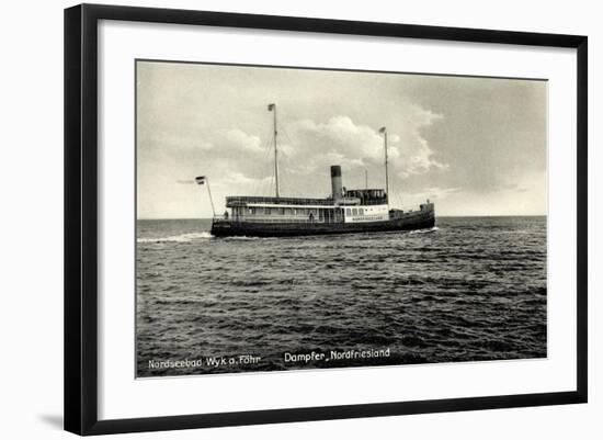 Dampfer Nordfriesland, Wyker Dampfschiffs Reederei-null-Framed Giclee Print