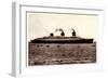 Dampfer Normandie Der Cgt Fährt Nach New York-null-Framed Giclee Print