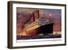 Dampfer R.M.S Caronia Auf Hoher See, Cunard Line-null-Framed Giclee Print