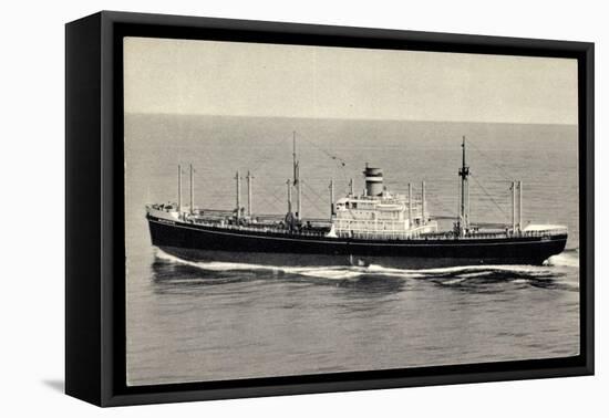 Dampfer S.S. Almdyk, Holland America Lijn-null-Framed Stretched Canvas