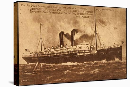 Dampfer S.S. Korea, Pacific Mail Steamship-null-Stretched Canvas