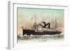 Dampfer S.S. Korea, Pacific Mail Steamship-null-Framed Giclee Print