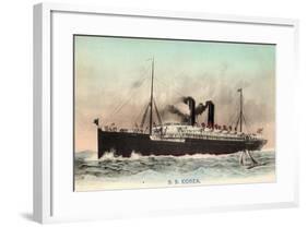 Dampfer S.S. Korea, Pacific Mail Steamship-null-Framed Giclee Print