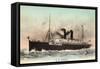Dampfer S.S. Korea, Pacific Mail Steamship-null-Framed Stretched Canvas