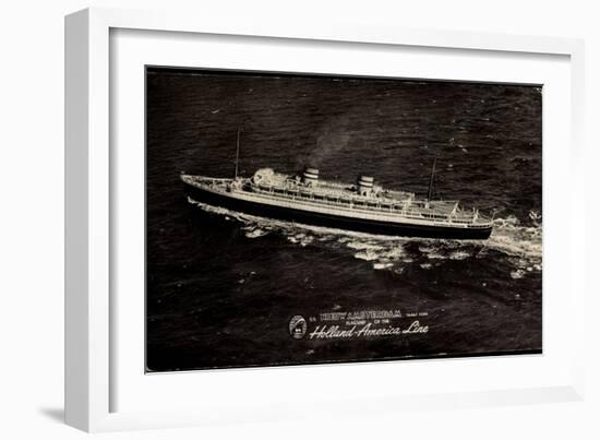 Dampfer S.S. Nieuw Amsterdam, Holland America Line-null-Framed Giclee Print