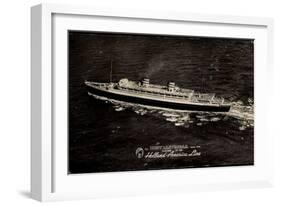 Dampfer S.S. Nieuw Amsterdam, Holland America Line-null-Framed Giclee Print