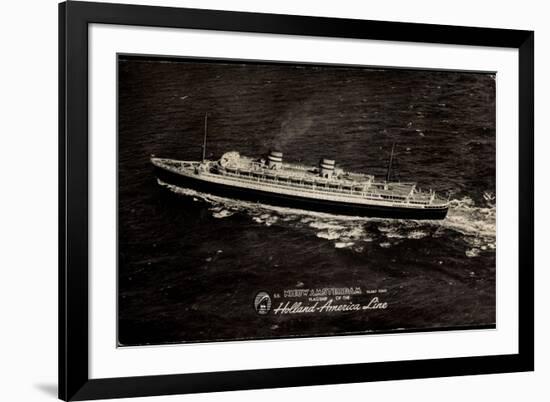 Dampfer S.S. Nieuw Amsterdam, Holland America Line-null-Framed Giclee Print