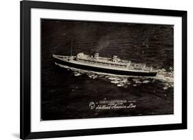 Dampfer S.S. Nieuw Amsterdam, Holland America Line-null-Framed Giclee Print