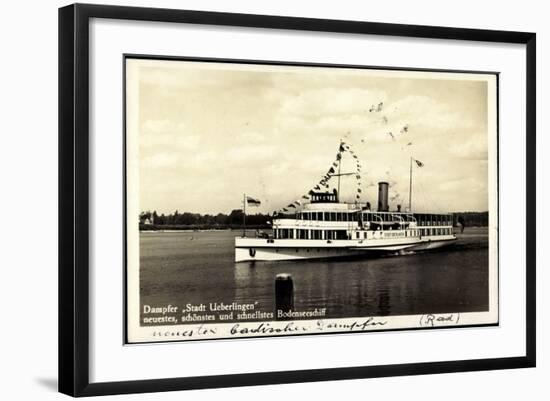 Dampfer Stadt Ueberlingen Auf Dem Bodensee-null-Framed Giclee Print