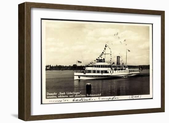 Dampfer Stadt Ueberlingen Auf Dem Bodensee-null-Framed Giclee Print