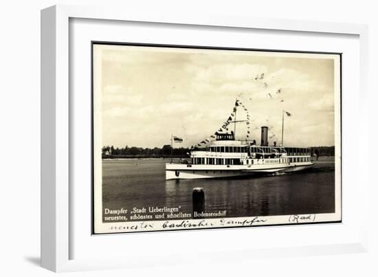 Dampfer Stadt Ueberlingen Auf Dem Bodensee-null-Framed Giclee Print