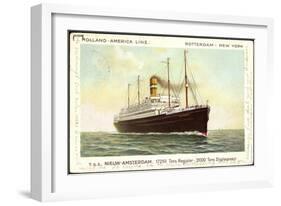 Dampfer T.S.S. Nieuw Amsterdam, Holland America Line-null-Framed Giclee Print