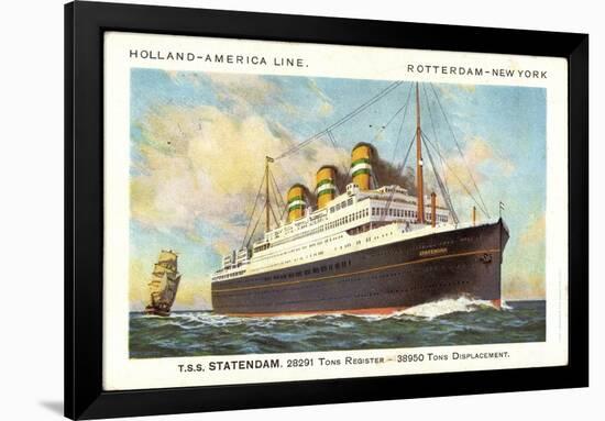 Dampfer T.S.S. Statendam, Holland-America Line-null-Framed Giclee Print