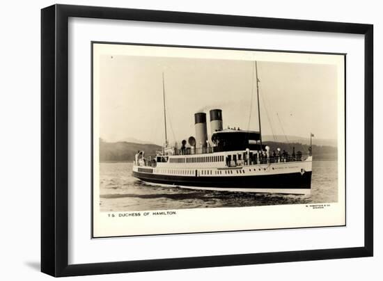 Dampfer TS Duchess of Hamilton, Csp Management-null-Framed Giclee Print