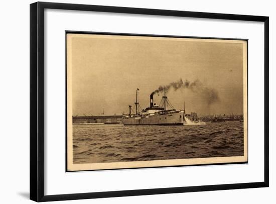 Dampfschiff Charles Le Borgne, Mittelmeer, Vapeur-null-Framed Giclee Print