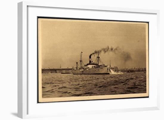 Dampfschiff Charles Le Borgne, Mittelmeer, Vapeur-null-Framed Giclee Print