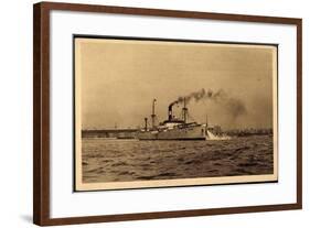 Dampfschiff Charles Le Borgne, Mittelmeer, Vapeur-null-Framed Giclee Print