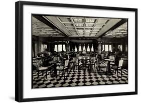 Dampfschiff Iberia, Hapag, Rauchsalon, 1 Klasse-null-Framed Giclee Print