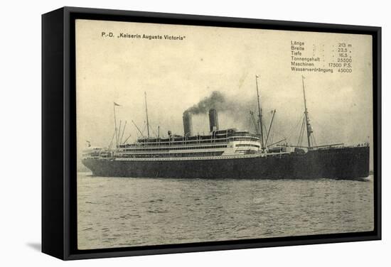 Dampfschiff Kaiser Auguste Victoria Der Hapag-null-Framed Stretched Canvas