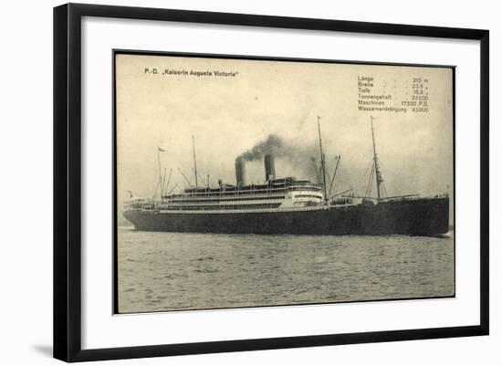 Dampfschiff Kaiser Auguste Victoria Der Hapag-null-Framed Giclee Print