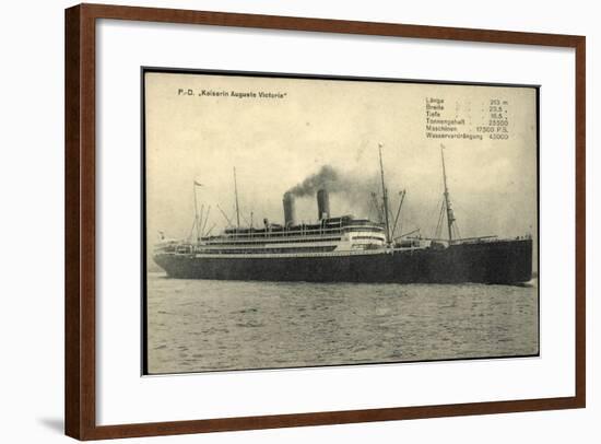 Dampfschiff Kaiser Auguste Victoria Der Hapag-null-Framed Giclee Print