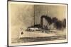Dampfschiff Kumanovo Auf Hoher See, Rauch-null-Mounted Giclee Print