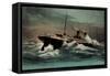 Dampfschiff La Provence, Sgtm, Transports Maritimes-null-Framed Stretched Canvas