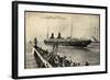 Dampfschiff La Savoie, Cgt Line,Leuchtturm,Zuschauer-null-Framed Giclee Print