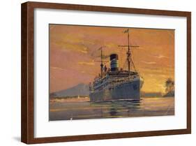 Dampfschiff Wahehe, Woermann Linie, Westafrika-null-Framed Giclee Print