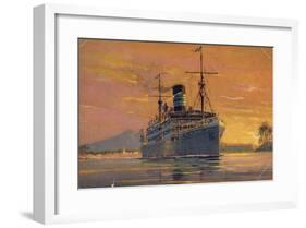 Dampfschiff Wahehe, Woermann Linie, Westafrika-null-Framed Giclee Print