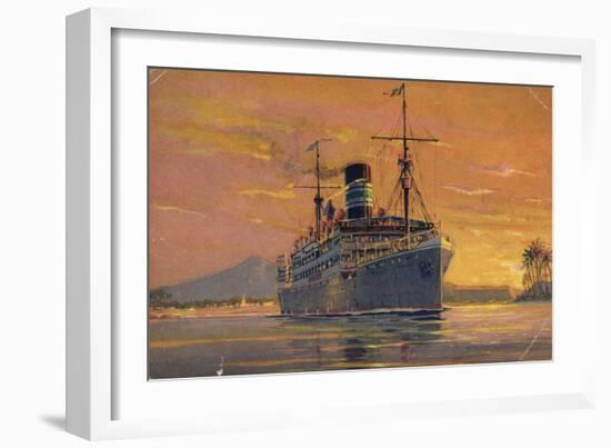 Dampfschiff Wahehe, Woermann Linie, Westafrika-null-Framed Giclee Print