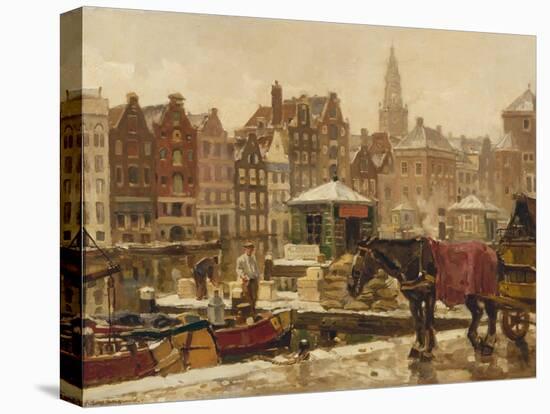 Damrak, Amsterdam-Frans Langeveld-Stretched Canvas