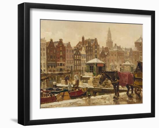 Damrak, Amsterdam-Frans Langeveld-Framed Giclee Print