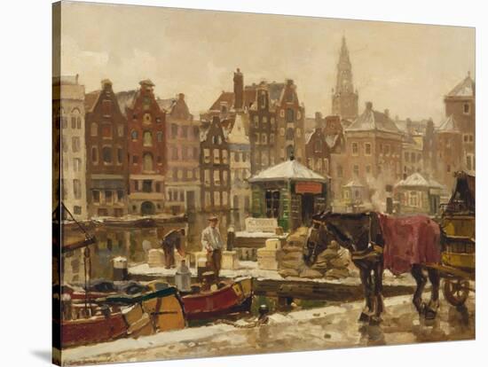 Damrak, Amsterdam-Frans Langeveld-Stretched Canvas