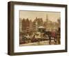 Damrak, Amsterdam-Frans Langeveld-Framed Premium Giclee Print