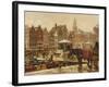 Damrak, Amsterdam-Frans Langeveld-Framed Giclee Print