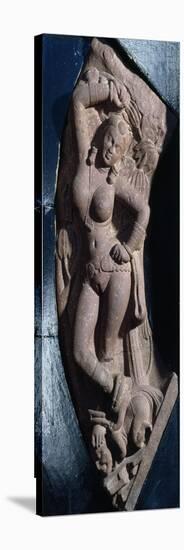 Damsel Standing on a Dwarf, Relief from Snokh, Mathura, India-null-Stretched Canvas