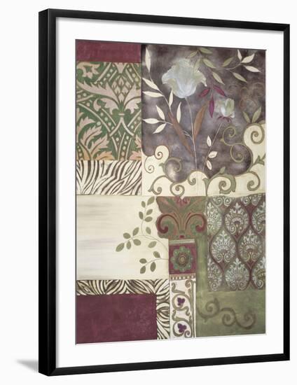 Damson Damask-Muriel Verger-Framed Giclee Print