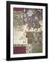 Damson Damask-Muriel Verger-Framed Giclee Print