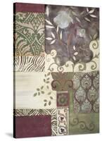 Damson Damask-Muriel Verger-Stretched Canvas