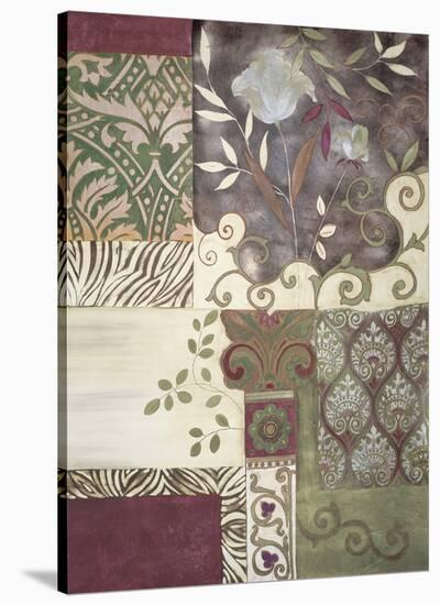 Damson Damask-Muriel Verger-Stretched Canvas