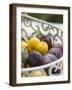 Damsons and Mirabelles in Wire Basket-Sara Deluca-Framed Photographic Print