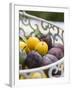 Damsons and Mirabelles in Wire Basket-Sara Deluca-Framed Photographic Print