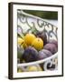 Damsons and Mirabelles in Wire Basket-Sara Deluca-Framed Photographic Print