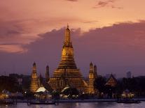 Bangkok, Thailand; the Wat Arun Temple across the Chao Phraya River at Sunset-Dan Bannister-Photographic Print